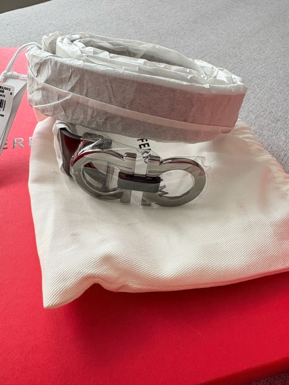 Ferragamo Double Gancini Reversible Belt